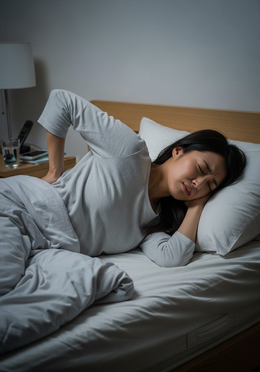 マットレスが合わなくて腰が痛い女性 日本人