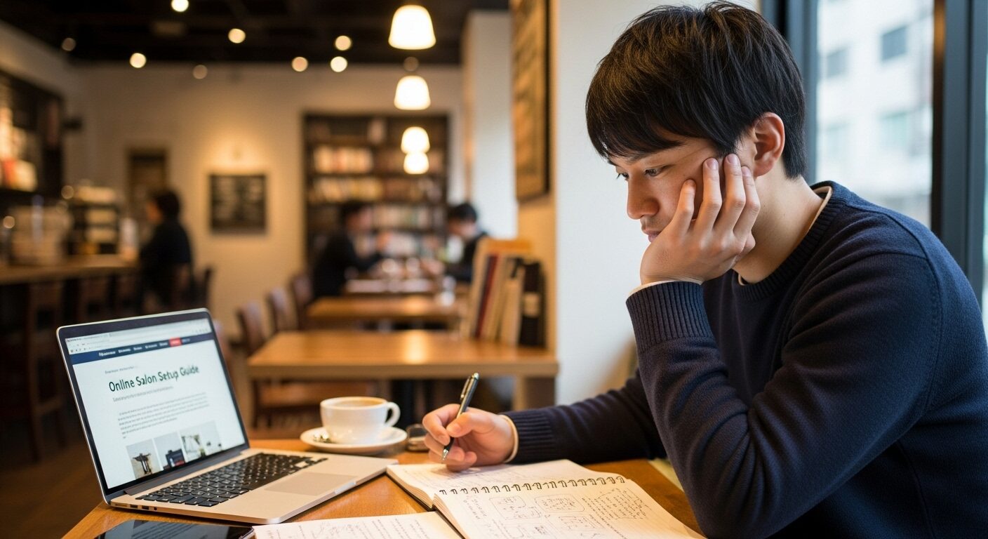 自分の知識や経験の収益化に悩む人のイメージ