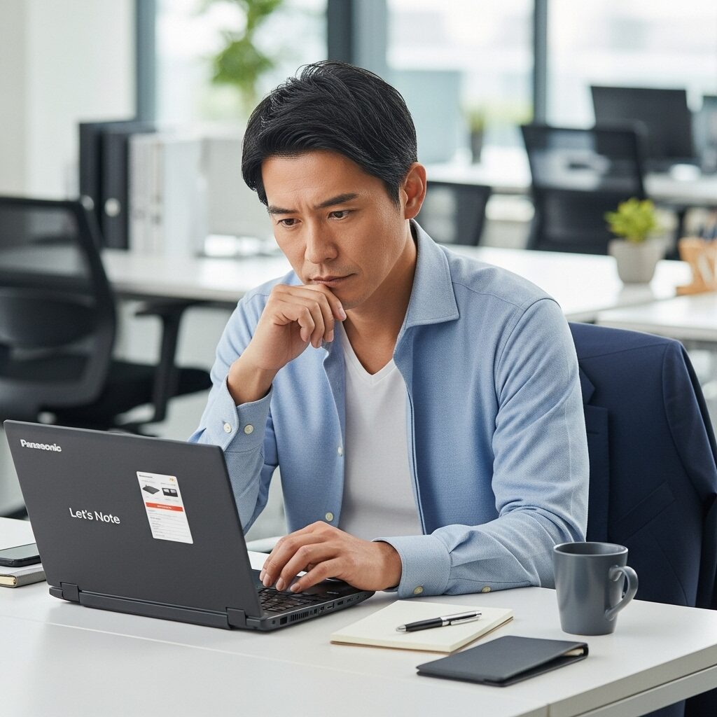 レッツノート 購入 悩み ビジネスパーソン　40代男性　日本人