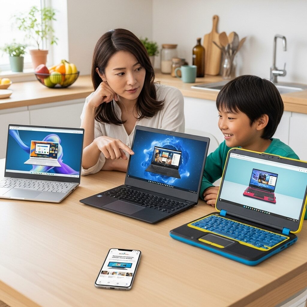 子どもの誕生日に、初めてのパソコンをプレゼントしたいけど、どれを選べばいいの　40代主婦　日本人