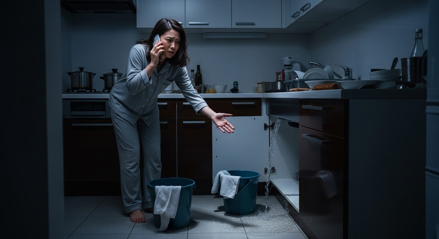 困り果ててスマホを握る女性