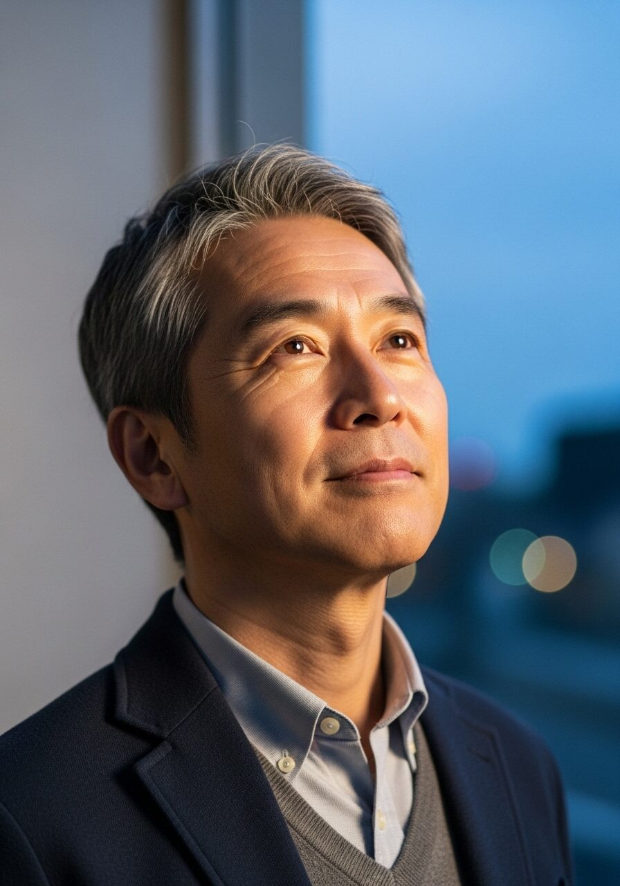 未来を想う60代男性