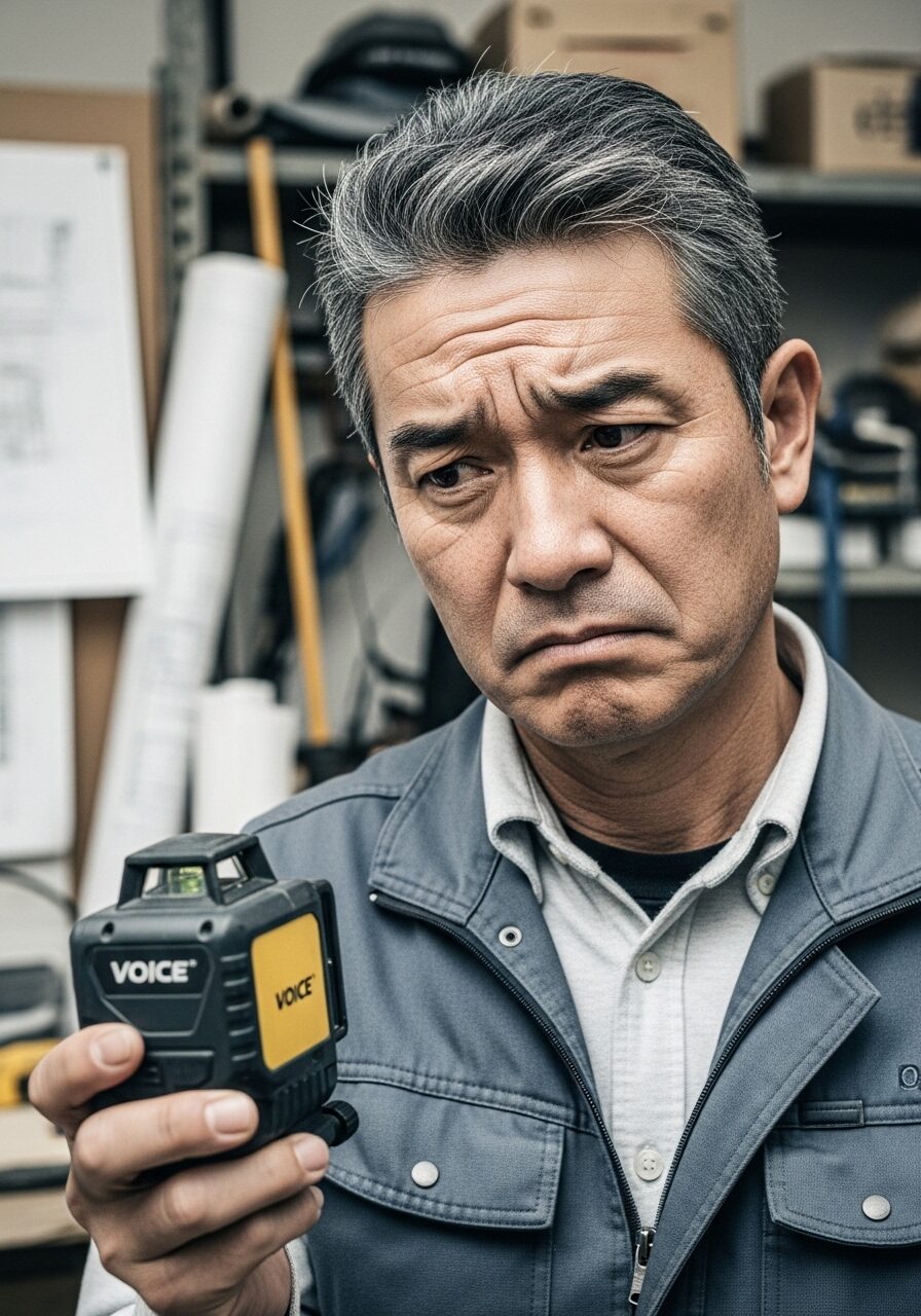 VOICEのレーザー墨出し器は安いけど本当に使えるのか?不安な50代工務店社員