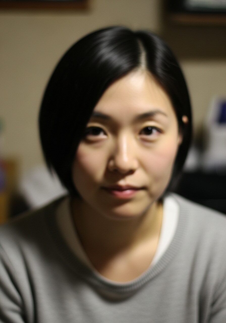 へたくそな撮り方の自分の写真30代の女性日本人