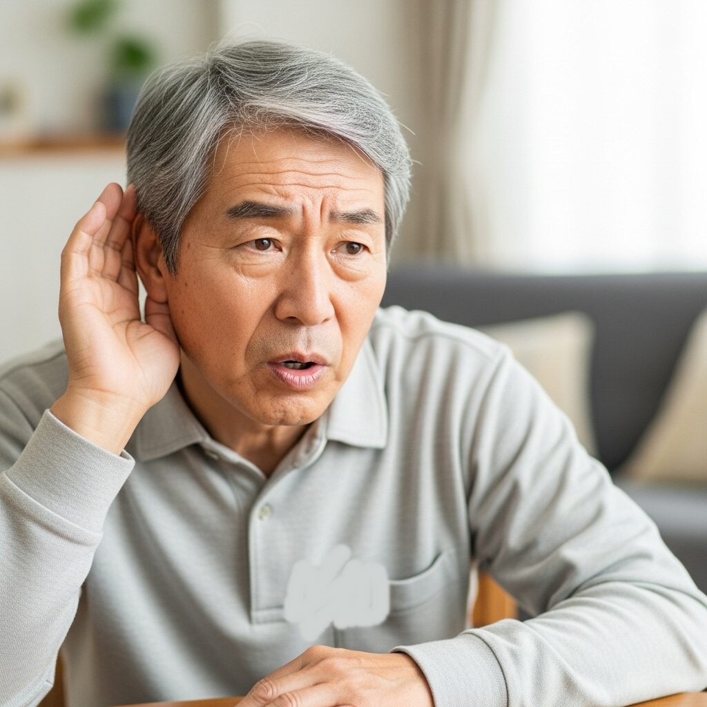 会話の中で、『え？』って聞き返す70代男性