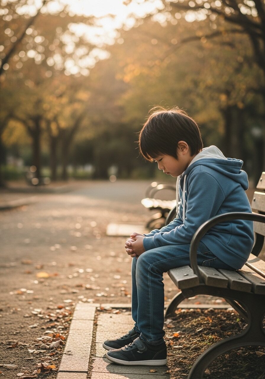 不登校で元気をなくして小学生　