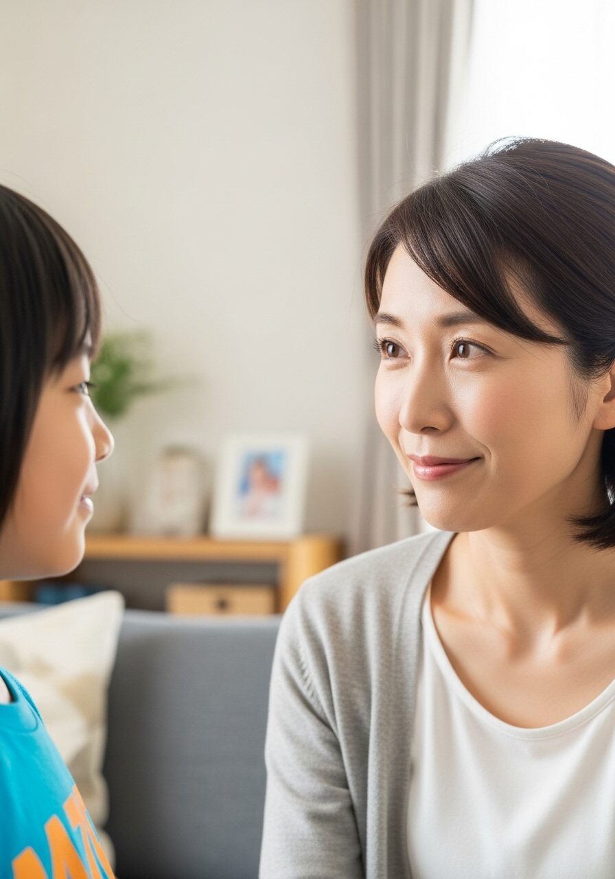子供の安心した顔を見て安心した40代主婦