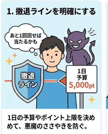 オンラインオリパ初心者向け:1日の予算やポイント上限の撤退ラインを明確にする立ち回り術