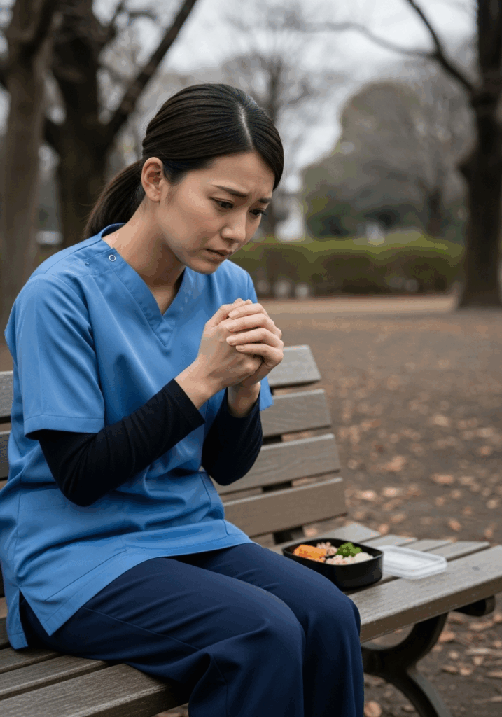 転職に失敗して悔やんでいる看護師{width=