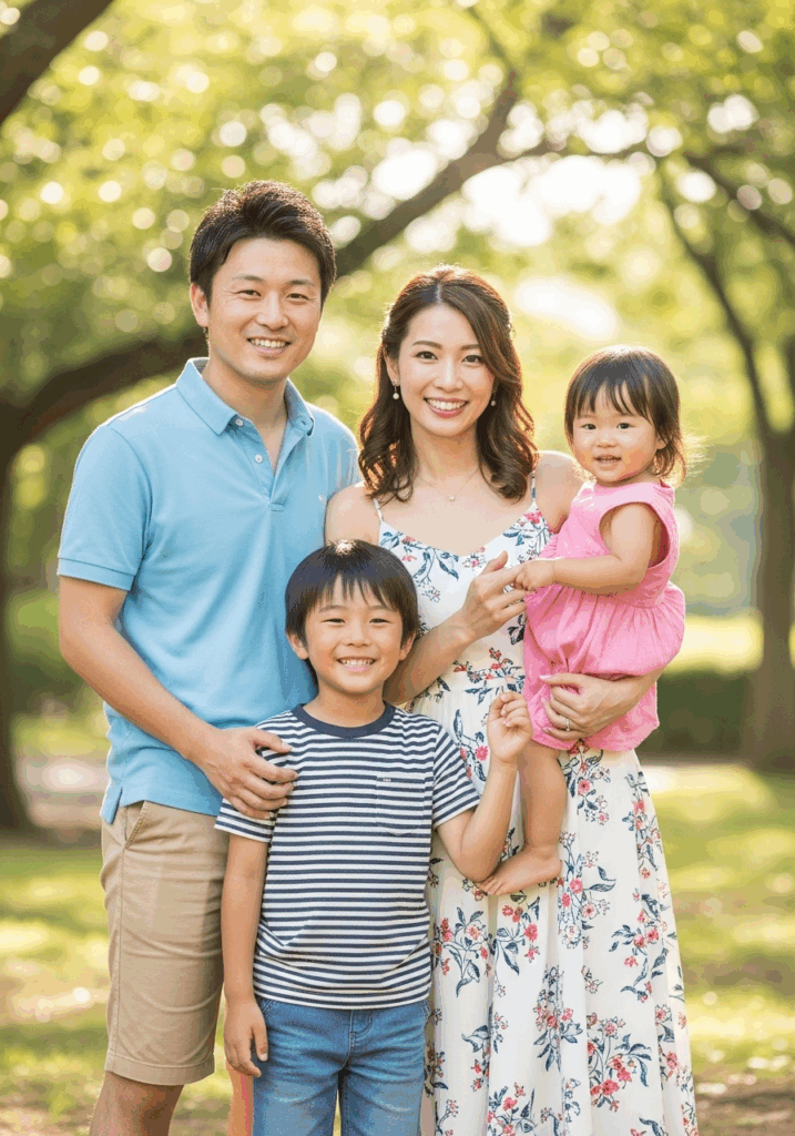 未来の幸せなステップファミリー