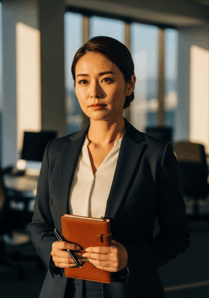 悩みを抱えながらも前を向くキャリア40代女性日本人