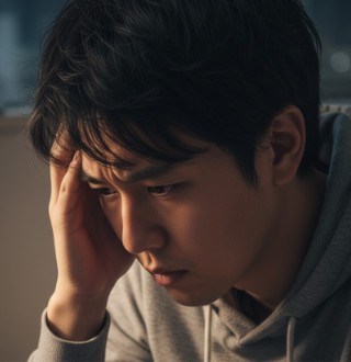 プロフィール写真に悩む男性