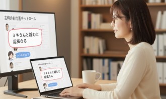 感謝されて喜ぶ女性のイメージ