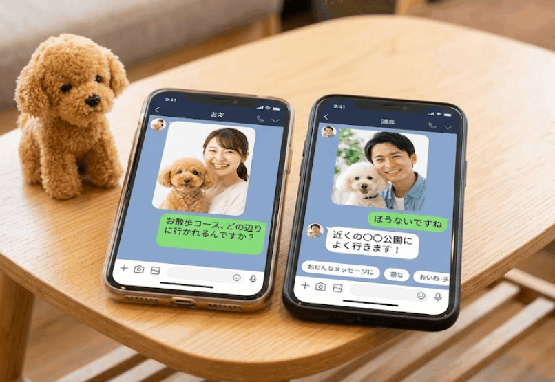 ワン活でマッチングした相手とのメッセージ画面のイメージ