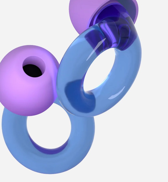 Loopイヤープラグを実際に装着している様子