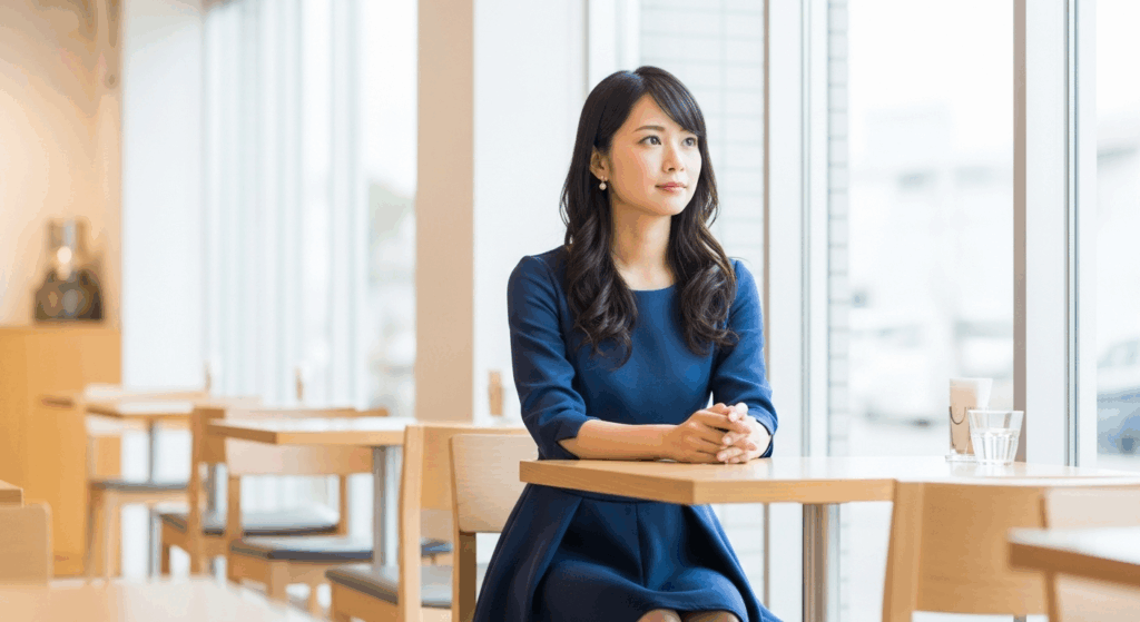 30代の女性が婚活について悩んでいる様子