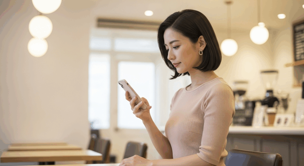 オンラインで婚活する男女