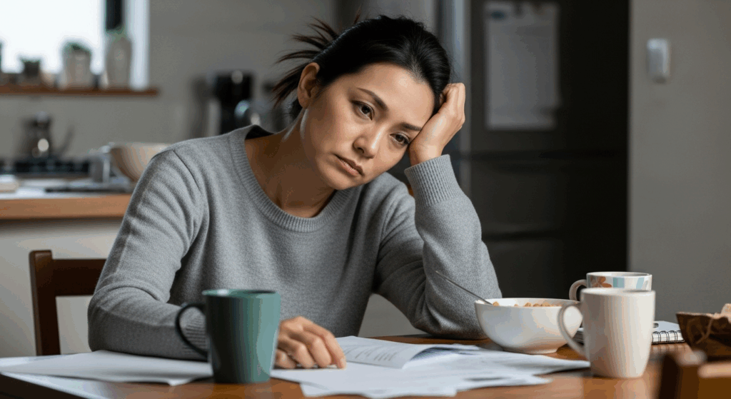 悩みを抱える女性