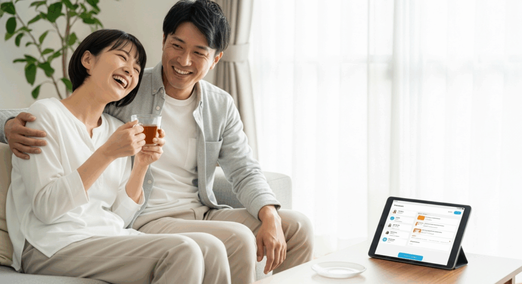 家事代行サービスで笑顔になる家族