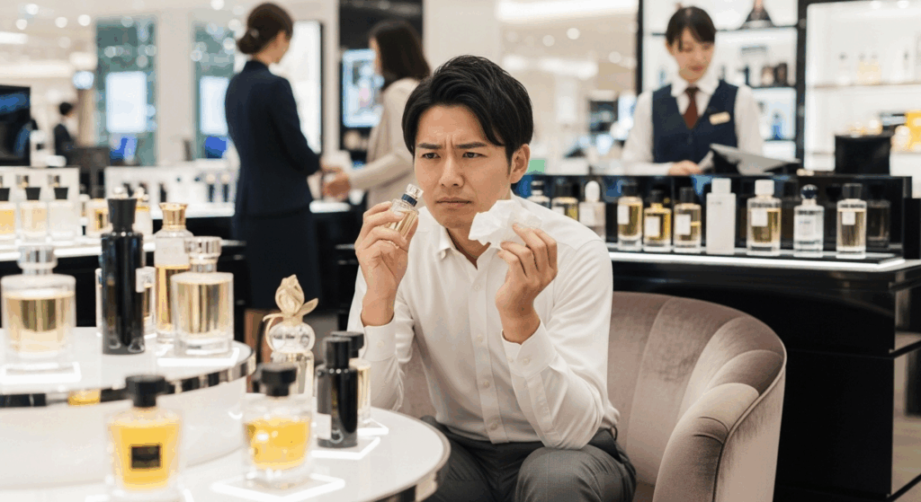 香水選びで失敗する男性