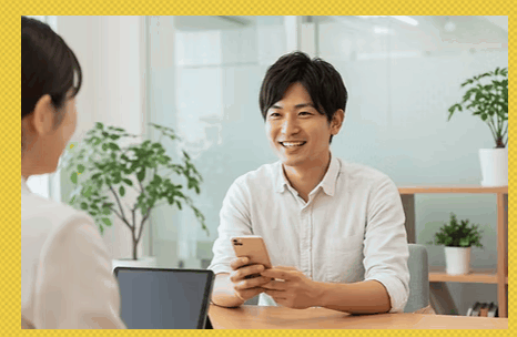 マリジムの専属カウンセラーが二人三脚で婚活を伴走しサポートする様子